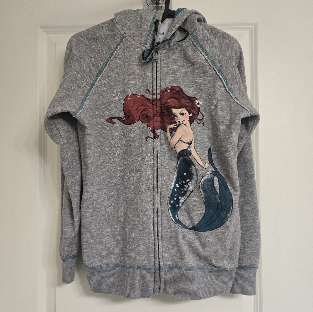 Disney Art Of Ariel Gray Hoodie with Mermaid Design